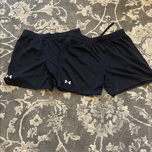 Boy's Under Armour Black Mesh Training Shorts - Set of 2